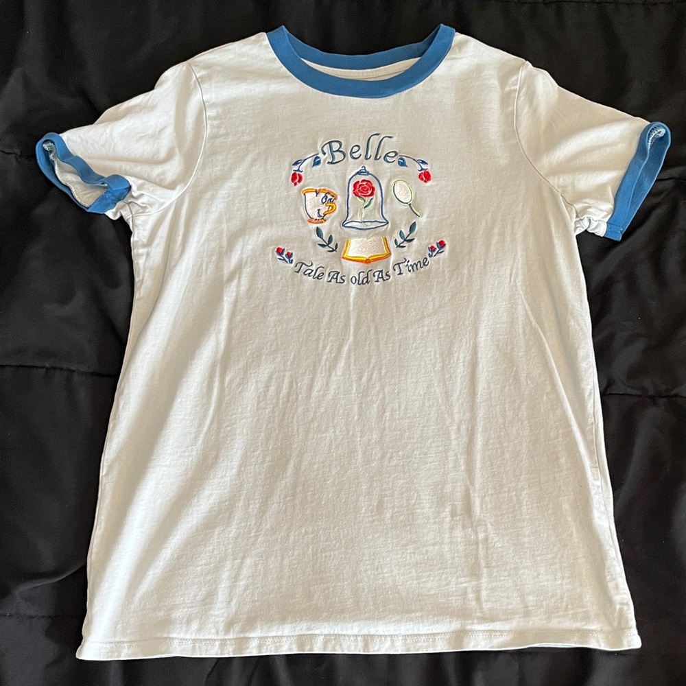 Disney Light Blue Belle Short Sleeve Tee